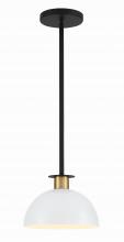 Crystorama GIG-813-BK-AG - Gigi 1 Light Black + Aged Brass Mini Pendant