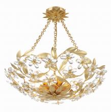 Crystorama MSL-306-GA_CEILING - Marselle 6 Light Antique Gold Semi Flush Mount