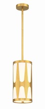 Crystorama ROY-801-GA - Royston 1 Light Antique Gold Mini Pendant