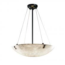 Justice Design Group CLD-9662-25-MBLK-F4 - 24" Pendant Bowl w/ Large Square w/ Point Finials
