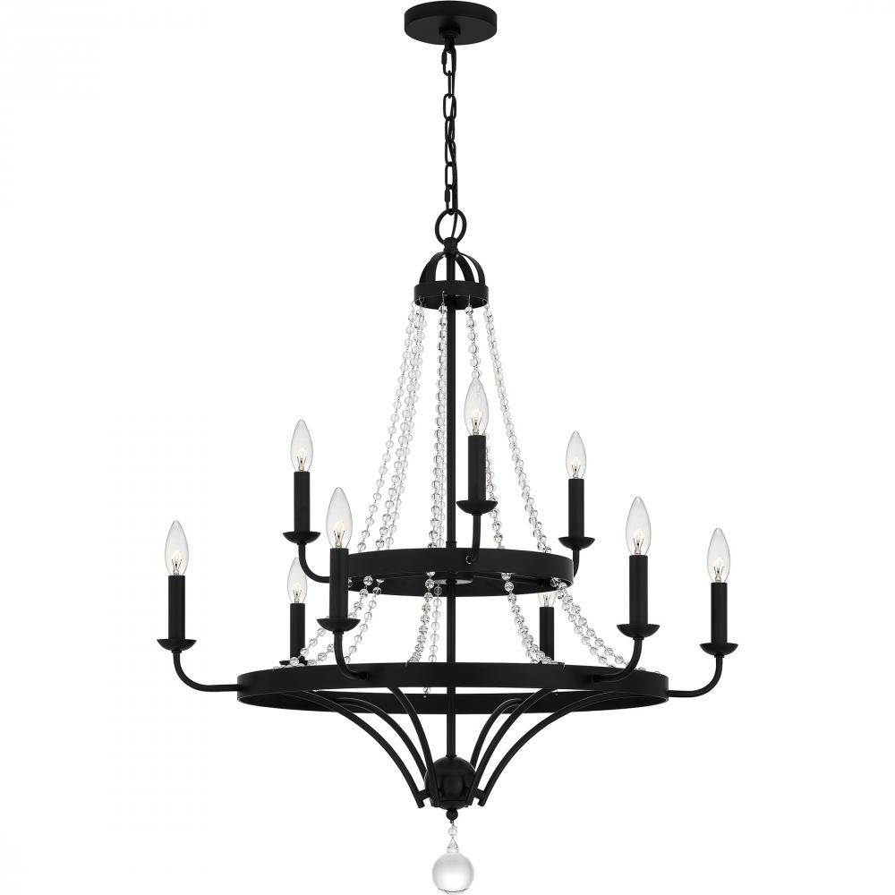 Adelaide 9-Light Matte Black Chandelier