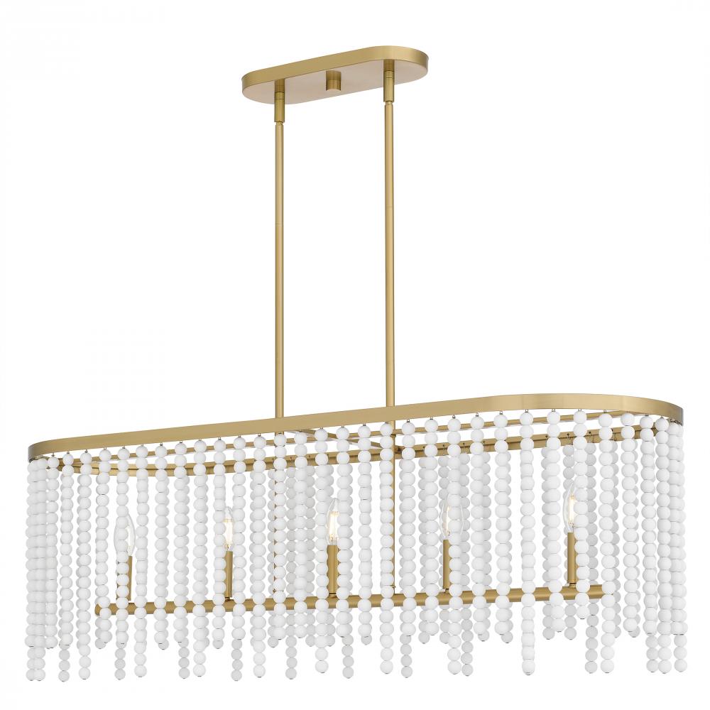 Apelle 5-Light Aged Brass Island Light