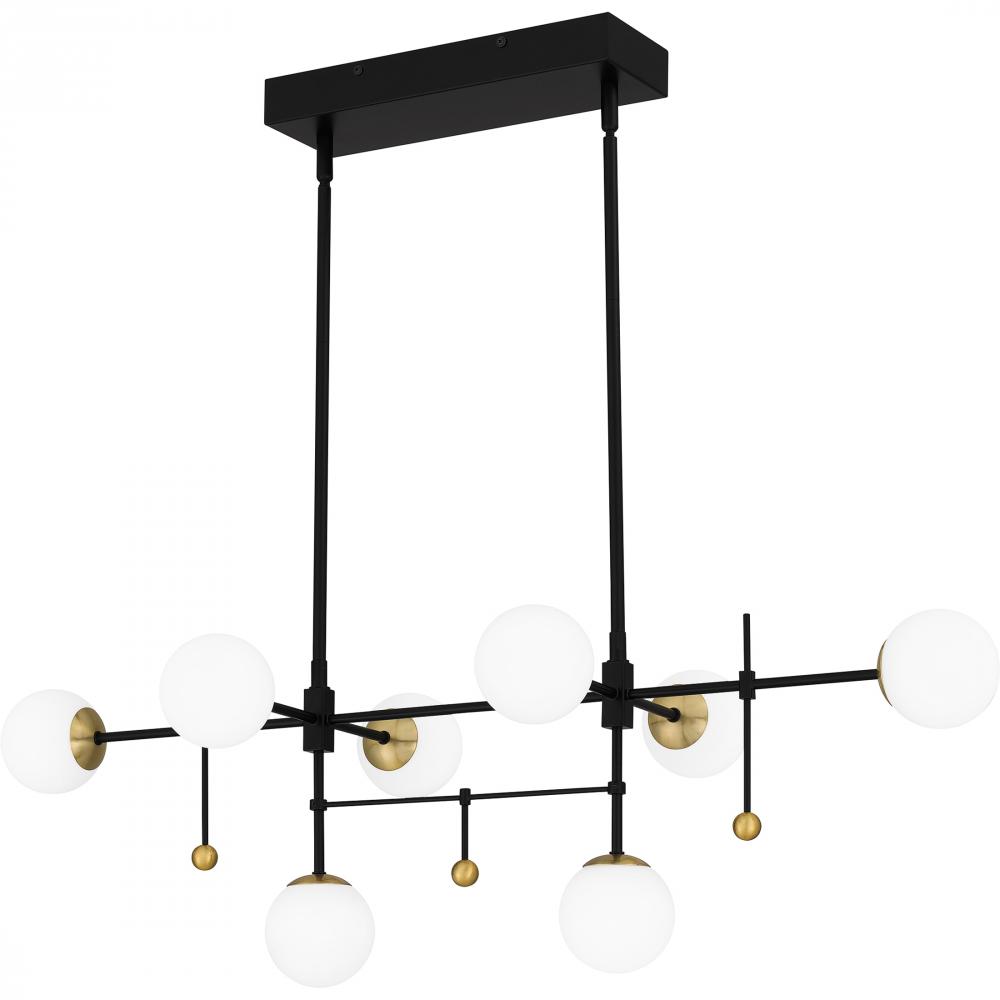 Blaire Integrated LED Matte Black Linear Chandelier