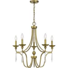 Quoizel JOU5025AB - Joules 5-Light Aged Brass Chandelier