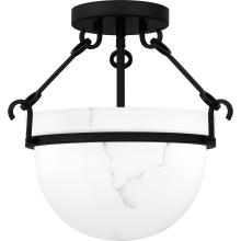 Quoizel QSF6185MBK - Danyon 3-Light Matte Black Semi-Flush Mount Light