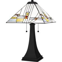 Quoizel TF16146MBK - Tiffany 2-Light Matte Black Table Lamp