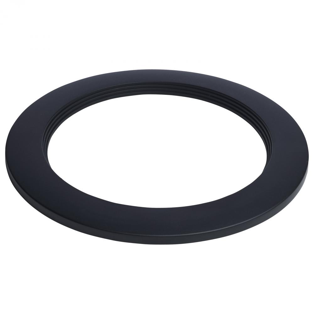 Regressed Wafer Downlight Retrofit Trim; 6 Inch; Matte Black Finish