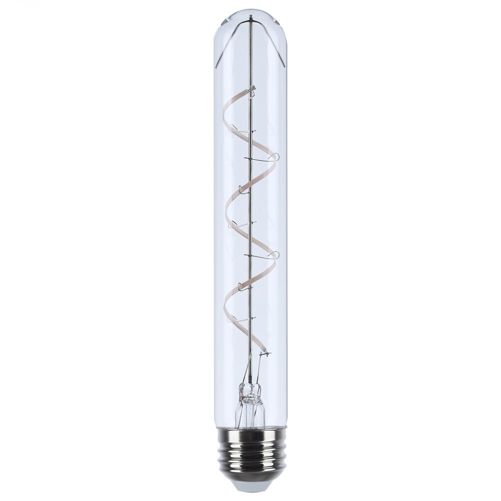 6 Watt LED; Reminiscent; Flex Gray Coil Filament; T9; Medium Base; 2700K CCT; Clear; 120 Volt;