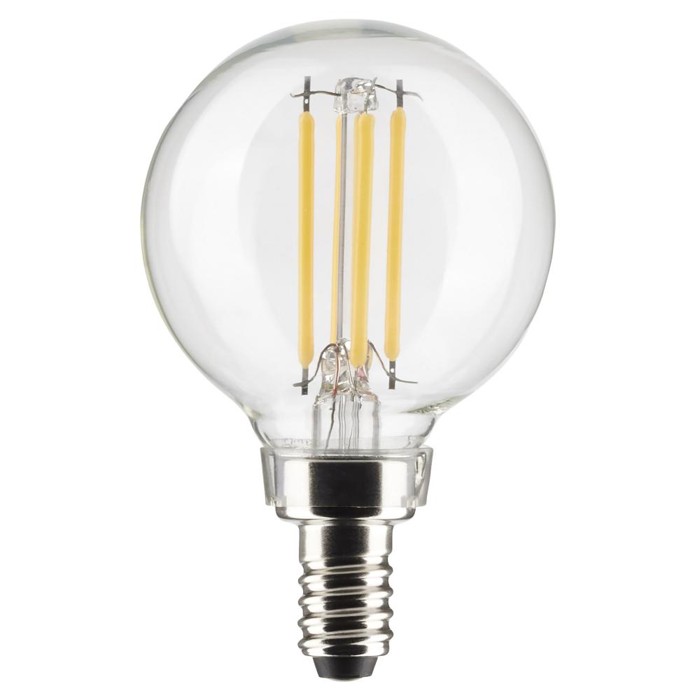4 Watt G16.5 LED Filament; Clear; Candelabra base; 90 CRI; 2700K; 120 Volt