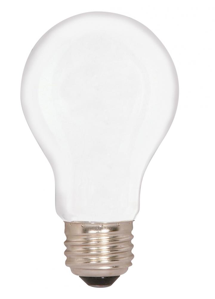 52 Watt A19 Incandescent; Frost; 1500 Average rated hours; 745 Lumens; Medium base; 120 Volt;