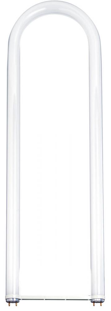 32 Watt; T8; U-Bend Fluorescent; 3500K Neutral White; 75 CRI; Medium Bi Pin base; Shatter Proof