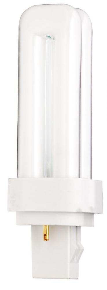 13 Watt; pin-based Compact Fluorescent; 3000K; 82 CRI; GX23-2 base; Shatter Proof