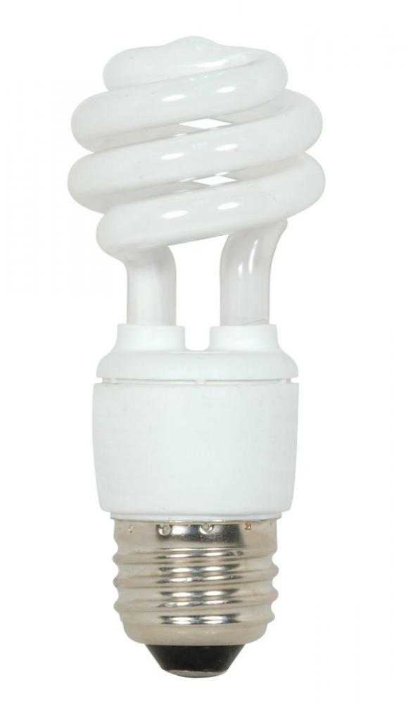 9 Watt; Mini Spiral Compact Fluorescent; 2700K; 82 CRI; Medium base; 120 Volt; Shatter Proof