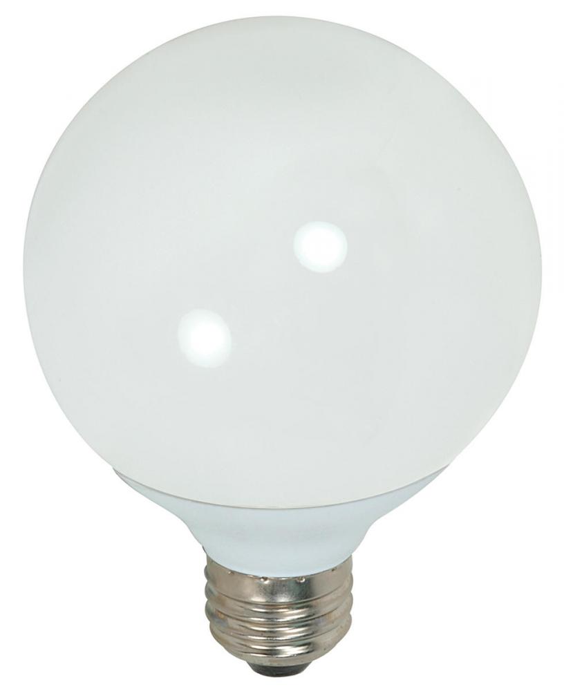 15 Watt; G25 Compact Fluorescent; 2700K; 82 CRI; Medium base; 120 Volt; Shatter Proof