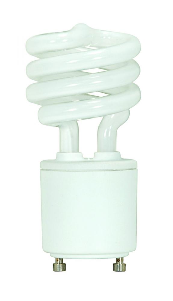 13 Watt; Mini Spiral Compact Fluorescent; 4100K; 82 CRI; GU24 base; 120 Volt; Shatter Proof