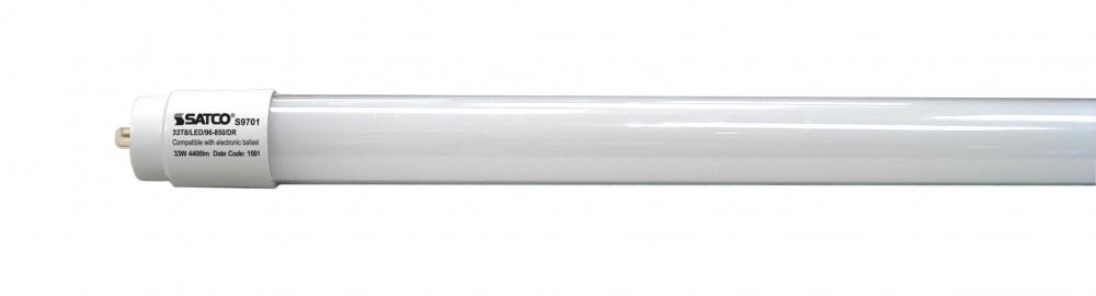 33 Watt T8 LED; Single Pin base; 5000K; 50000 Average rated hours; 4400 Lumens; Shatter Proof