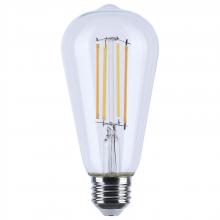 Satco Products Inc. S12154 - 8 Watt LED ST19; 3000K-2000K Warm Dimming; Medium Base; Clear Finish
