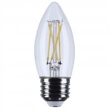 Satco Products Inc. S12502 - 5.5 Watt B11 LED; Medium Base; Clear; 3000K CCT; 120 Volt