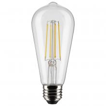 Satco Products Inc. S21870 - 8 Watt ST19 LED Filament; Clear: Medium Base; 2700K; 800 Lumens; 2-Pack