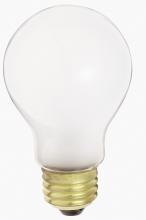 Satco Products Inc. S3969/TF - 50 Watt A19 Incandescent; Frost; 2500 Average rated hours; 380 Lumens; Medium base; 130 Volt; Rough