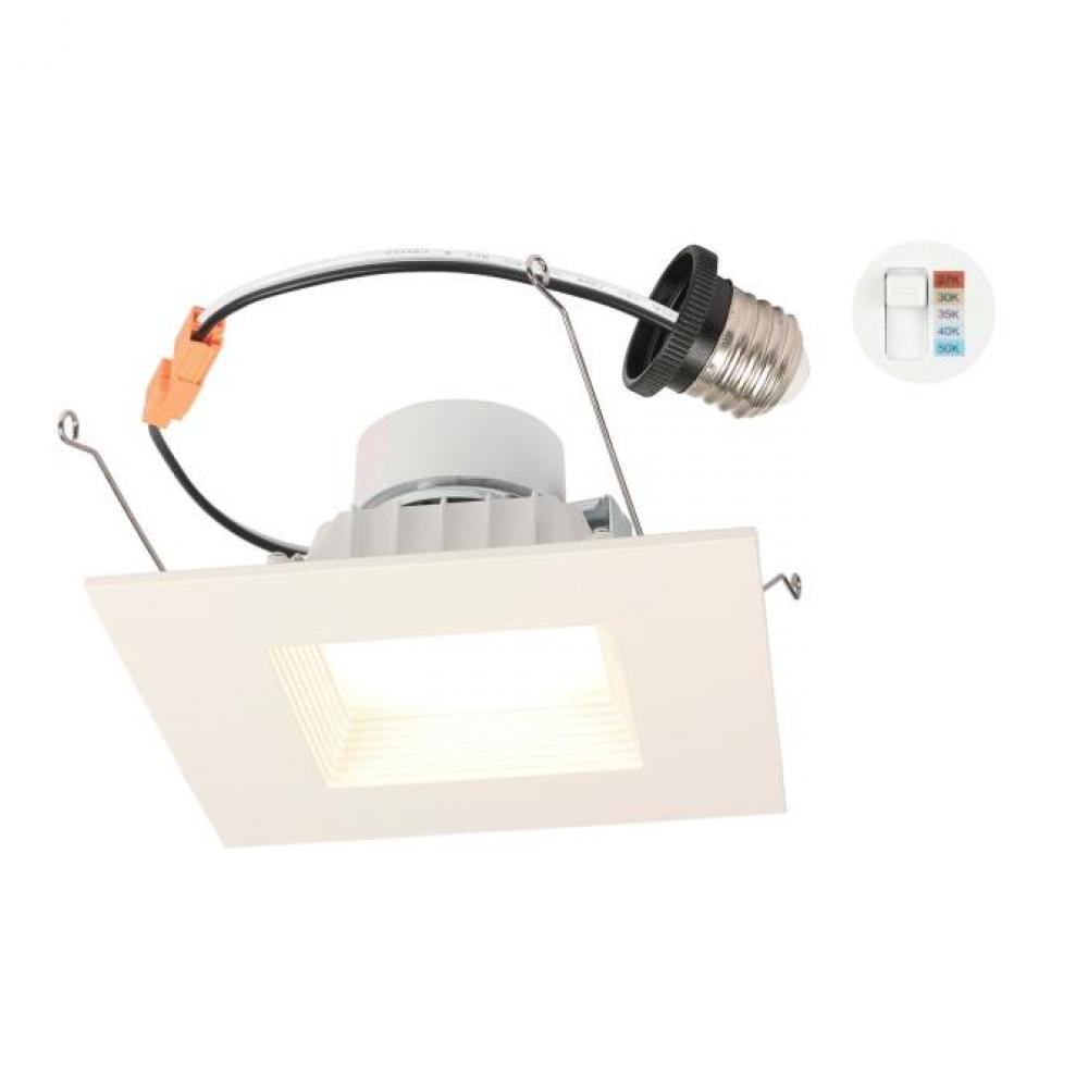 14W Square Recessed LED Downlight with Color Temperature Selection 5-6 in. Dimmable