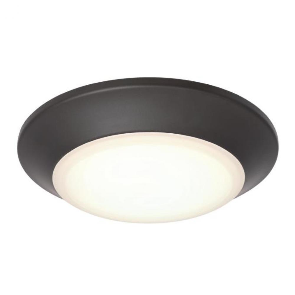 6 in. 11W Dimmable LED Surface Mount with Color Temperature Selection Black-Bronze Finish