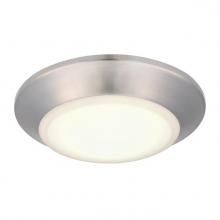Westinghouse 6133900 - 6 in. 11W Dimmable LED Surface Mount with Color Temperature Selection Brushed Nickel Finish