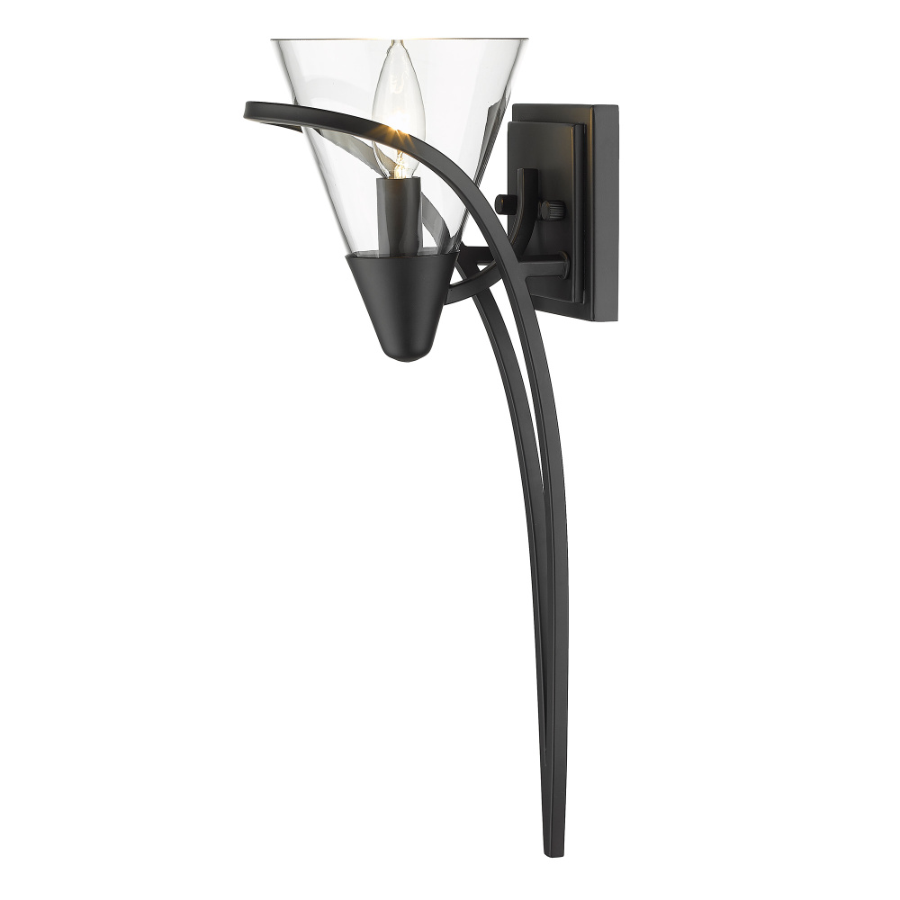 Wry Lighting Olympia 1-light Wall Sconce in Matte Black