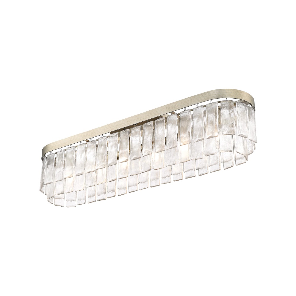 Golden Lighting Ciara 6-light Flush Mount in White Gold