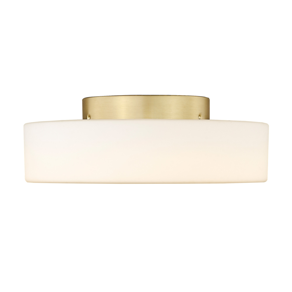 Wry Lighting Toli Integrated LED Flush Mount in Brushed Champagne Brass