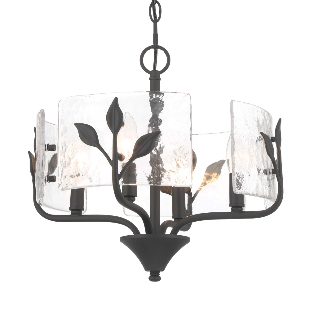 Wry Lighting Bloem 4-light Pendant in Natural Black