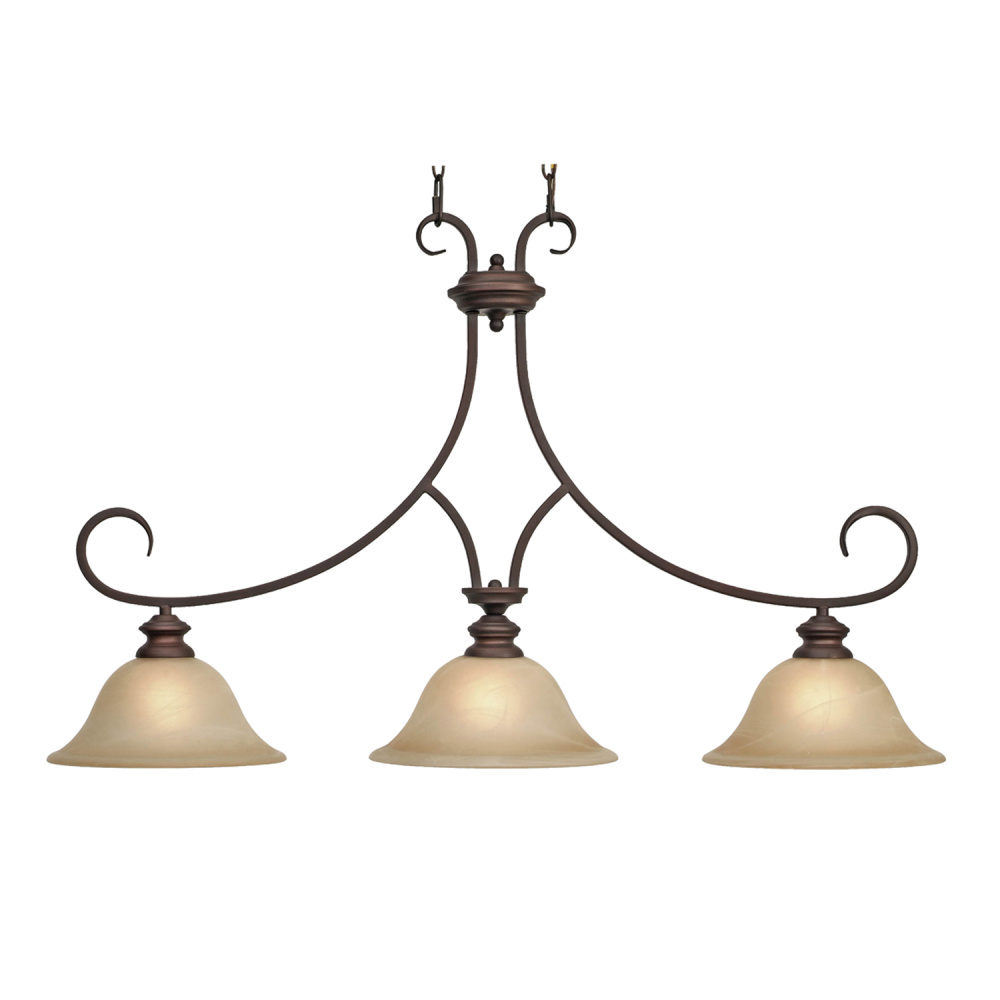Wry Lighting Lancaster 3-light Pendant in Rubbed Bronze