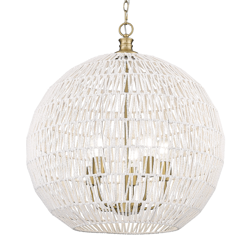 Golden Lighting Florence 5-light Pendant in Brushed Champagne Brass
