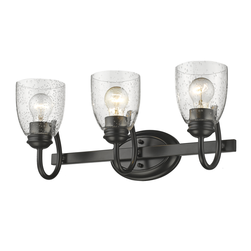 Golden Lighting Parrish 3-light Vanity in Matte Black