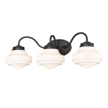 Golden 0508-BA3 BLK-VMG - Golden Lighting Ingalls 3-light Vanity in Matte Black