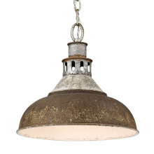 Golden 0865-L AGV-RUST - Golden Lighting Kinsley 1-light Pendant in Antique Rust shade