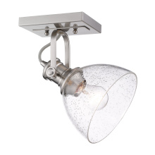 Golden 3118-1SF PW-SD - Yep by Golden Lighting Hines 1-light Semi-Flush Mount in Pewter