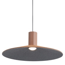 Golden 3133-P20 CO-BK - Golden Lighting Faroe 20in Integrated LED Pendant in Coffee/Black Felt