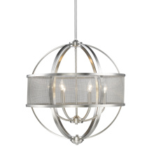 Golden 3167-6 PW-PW - Golden Lighting Colson 6-light Chandelier in Pewter and Pewter shade