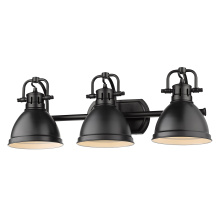 Golden 3602-BA3 BLK-BLK - Yep by Golden Lighting Duncan 3-light Vanity in Matte Black