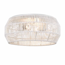 Golden 6076-FM WHT-WR - Golden Lighting Marlee 2-light Flush Mount in Matte White