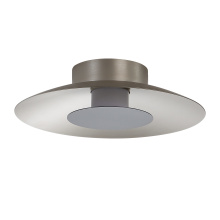 Golden 6400-FM12 SAN-GRA - Yep by Golden Lighting Luma Integrated LED Flush Mount in Sand Nickel and Graphite shade