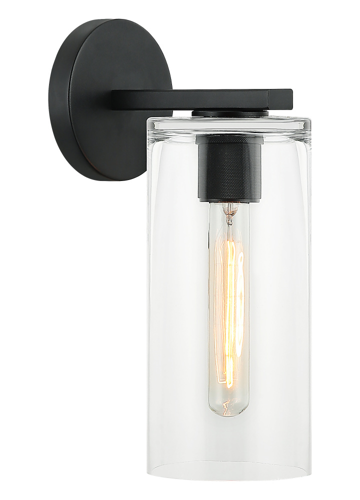 Lincoln Matte Black Wall Sconce
