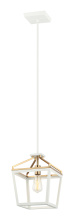 Matteo Lighting C67001WHAG - Mavonshire White + Aged Gold Brass Chandelier