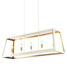 Matteo Lighting C72105WHAG - Rosalie White + Aged Gold Brass Pendant