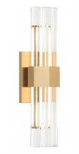 Matteo Lighting S06918AG - Krustallos Aged Gold Brass Wall Sconce