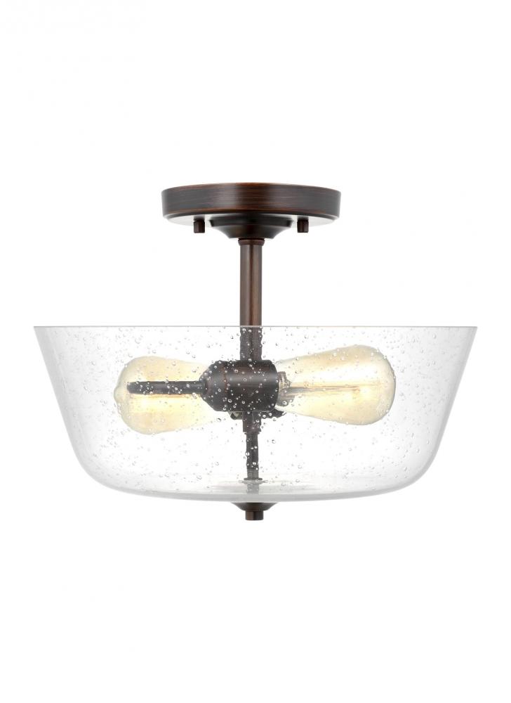 Belton Two Light Ceiling Semi-Flush Mount
