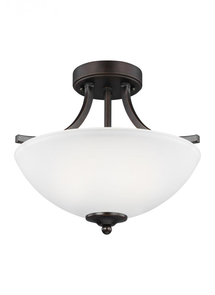 Geary Small Two Light Semi-Flush Convertible Pendant