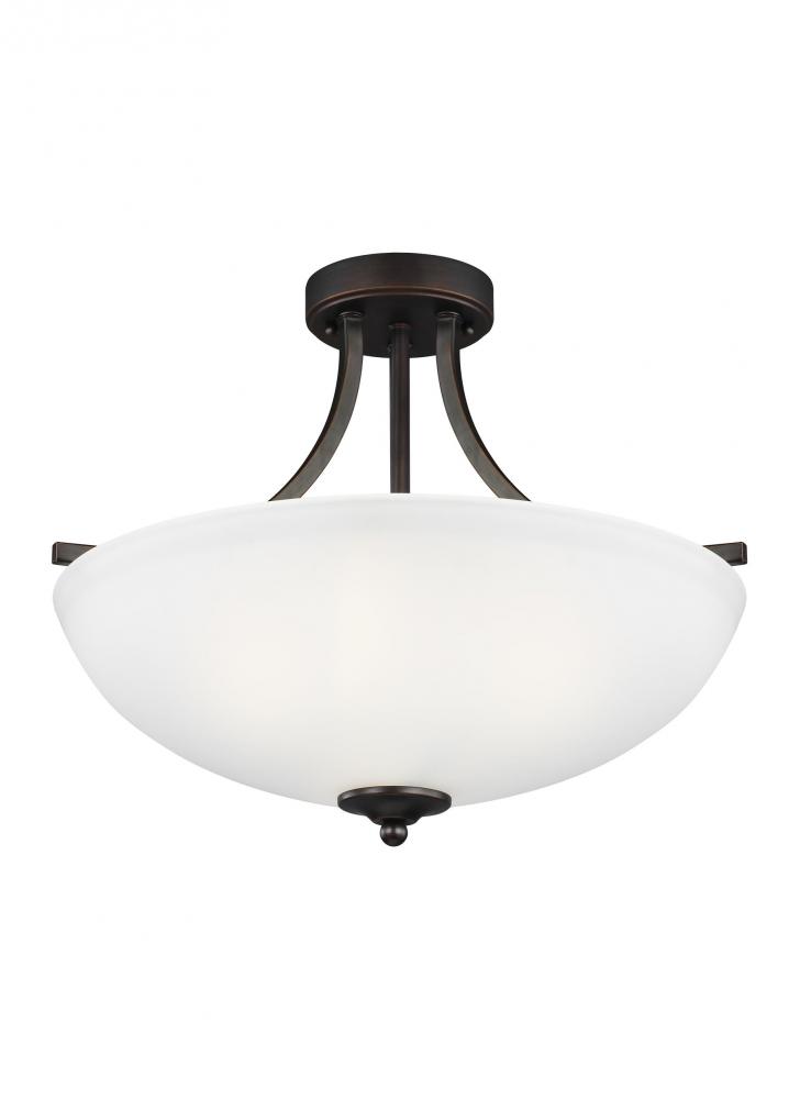 Geary Medium Three Light Semi-Flush Convertible Pendant