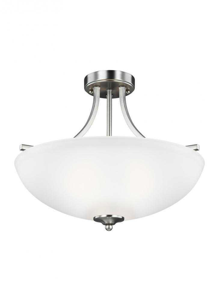 Geary Medium Three Light Semi-Flush Convertible Pendant